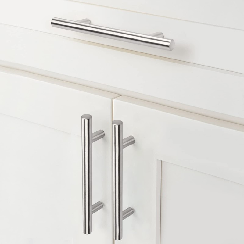 goldenwarm 10 Pack Drawer Pulls Brushed Nickel Cabinet Pull Handle