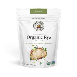 King Arthur Baking Organic Medium Rye Flour - 3 lbs for Complex Flavorful Breads & Baked Goods - 100% US Grown & Milled - Non-GMO Project Verified - Robust Flavor for Rye Bread, Cookies & More