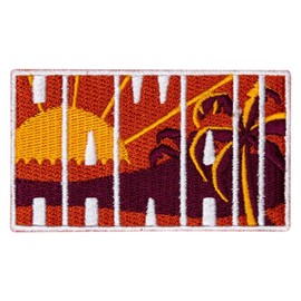 Vagabond Heart Hawaii Patch - Souvenir Iron On Travel Badge for Hawaii Beaches