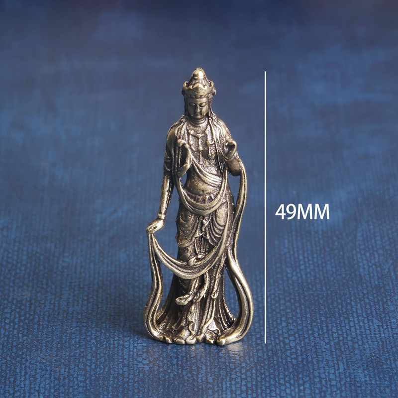 Kwan Yin Buddha Statue, Mini Size, Amulet, 2.0 inches (5