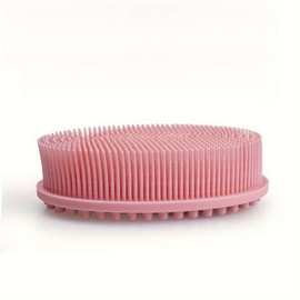 Silicone Body Scrubber, Exfoliating Body Scrubber For Use In Shower, Lathers Well, Long Lasting, Soft Body Scrubber For Shower And Bath Skincare Routine - Bathroom Accessories - Color: 1pcs Pink B