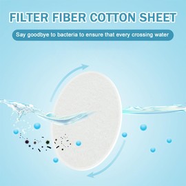 KSJEHW Pack of 10 PP cotton filters for Olliwon shower head, hand shower, effectively removes large impurities (2 mm thick, 7 cm diameter)