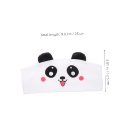 OSALADI Cozy Fleece Headband Headphones for Boy Girl Soft Wireless Music Band with Volume Limiter for Sleep Travel and Home Use Panda Design