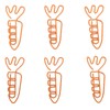 100Pcs Carrot Paper Clips Carrot Shape Strong Metal Anti Slip