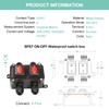 QTEATAK Inline Cord Switch DPST AC/DC 20A-125V,16A-250V,30A-24V,35A-12V, IP66 Waterproof On-Off