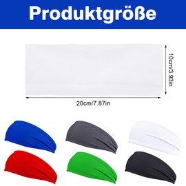 Pack of 6 Sports Headbands Children's Elastic Hair Band Boys Sports Headband Soft Sweatband Boys Athletic Sports Headbands Children's Headband Boys