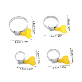 Outanaya 16pcs Adjustable Hose Clamps with Thumb Screw Stainless Steel Pipe Repair Fittings for Plumbing Automotive and Machinery Applications Assorted for Versatile Use