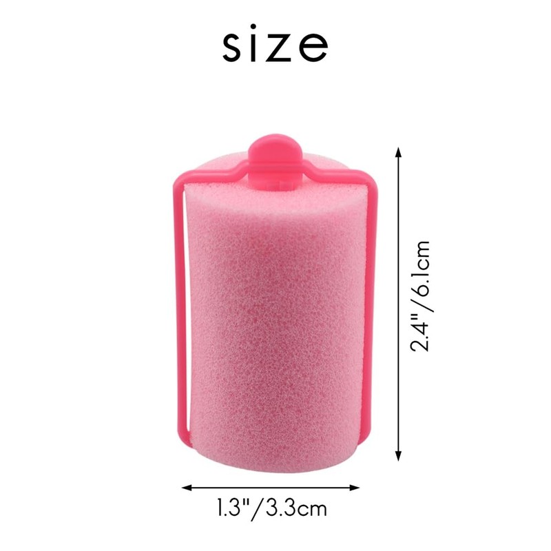 Limnyves 24pcs Dark Pink Hair Styling Soft Foam Sponge Roller