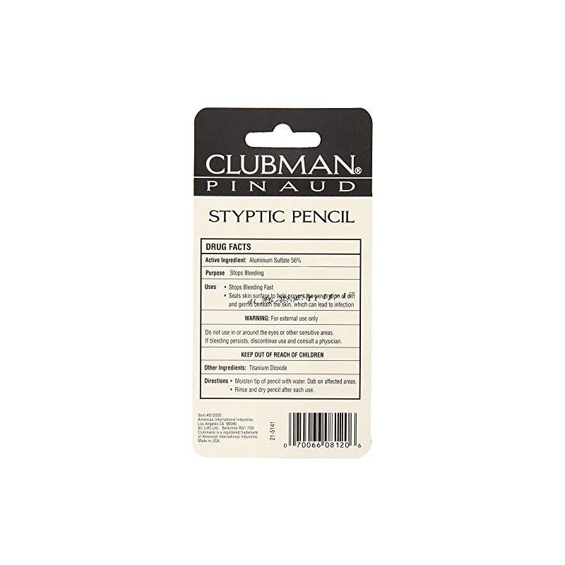 Clubman Styptic Pencil Travel Size - 0.33 oz