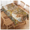 Walmsco Tablecloth World map Retro Style Decor For Dining Room