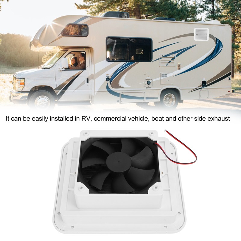 RV Side Vents 12V White Unidirectional Dustproof Strong Wind Cooling