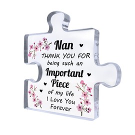 Red Ocean Nan Gifts Acrylic Puzzle Piece Best Nan Gifts from Grandson Gifts for Nan from Granddaughter Nan Birthday Gifts Nan Gifts Christmas Thank You Presents for Nan Grandparent Gifts
