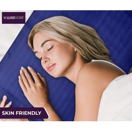 Luxevoir® Pillow Cases 2 Pack - Ultrasoft Satin Stripe Microfiber - Envelope Closure - Hypoallergenic - Breathable & Noiseless - UK Standard 48x74 cm