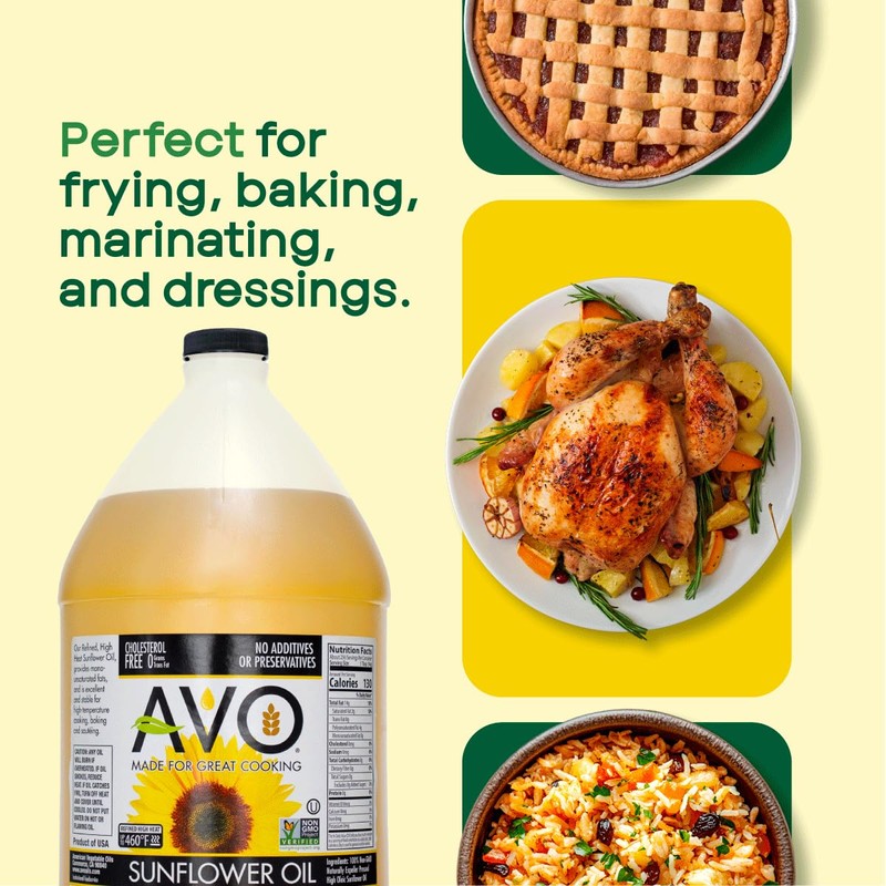 AVO NON-GMO High Oleic Sunflower Oil for General Cooking -