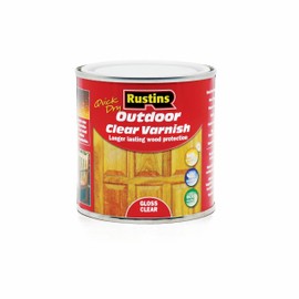Rustins EAVG250 250ml Outdoor Varnish Gloss - Clear