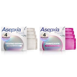 Pack Familiar ASEPXIA. Jabón Corporal Neutro 4 pack  Jabón Corporal Suavizante 4 pack                                                                 
