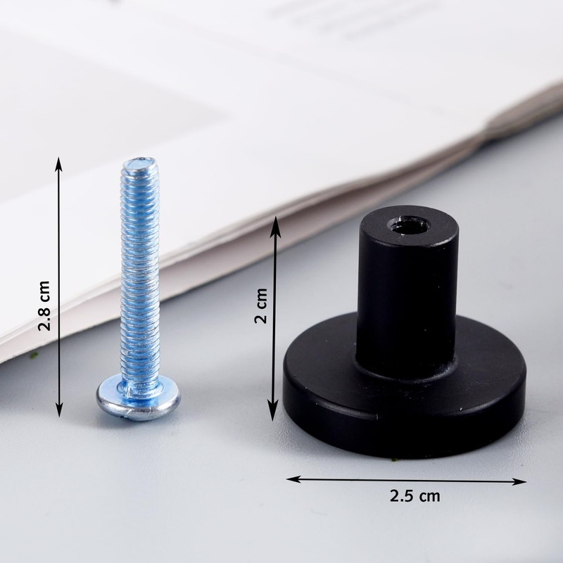 DILUSILK 4 Sets Black Door Knobs Kitchen Cabinet Knobs Round