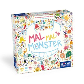 HUCH! Mal'n Monster Children's Game Dice Game Monster Painting Fun Also for Non-Painters Promotes Creativity Draw Your Individual Monster for 2 to 4 Players from 5 Years