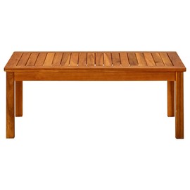 vidaXL Coffee Table Outdoor Side Table - Solid Acacia Wood, Weather Resistant, for Front Porch/Deck, 35.4" x 19.7" x 14.2"