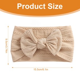 EIHI 3 Pack Baby Headbands for Girls, Nylon Headbands for Babies, Baby Headbands, Elastic Soft Cute Headbands with Bows for Toddler Girls as Baby Photo Accessories