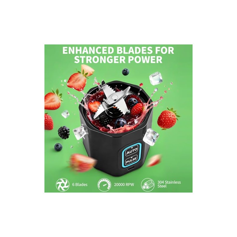 ZTGHFMY Portable Blender for Smoothies and Juices