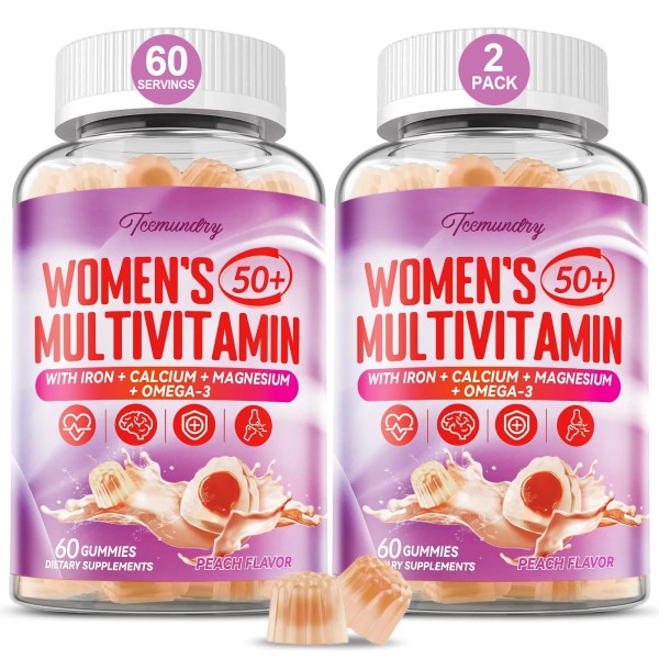 Tcemundry Multivitamin Gummies for Women 50 Plus - with Omega