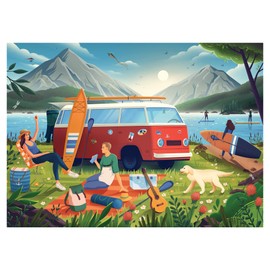 Jumbo, Falcon Contemporary - Van Life, Jigsaw Puzzles for Adults, 1000 Piece