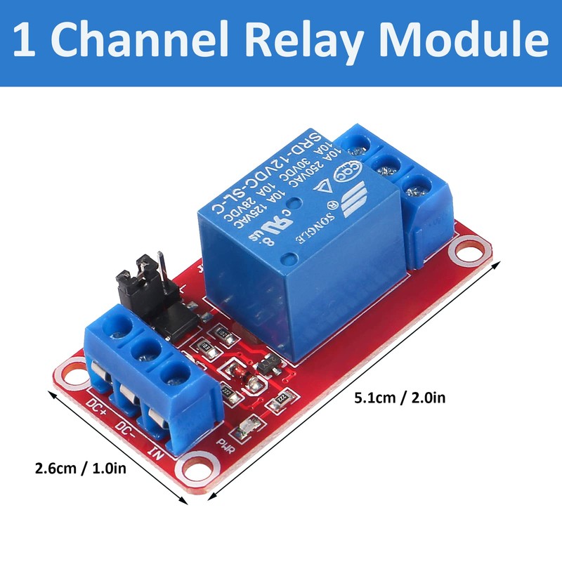AEDIKO 4pcs DC 5V Relay Module - 1 Channel Relay