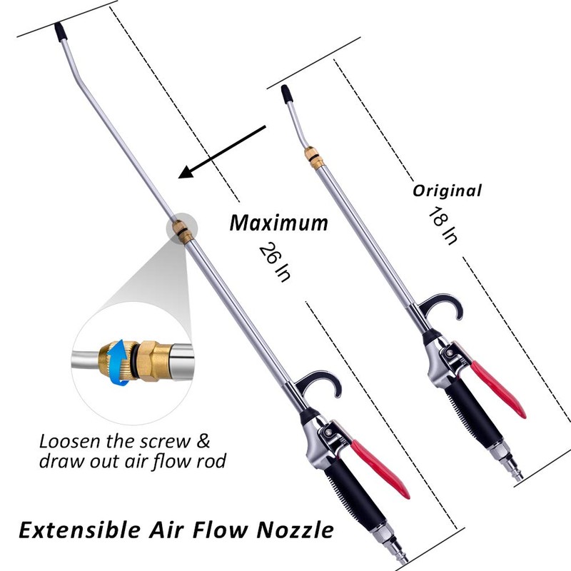 High Volume Powerful Air Blow Gun with Extensible Air Flow