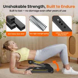 ZIWWVY Ab Workout Equipment, Ab Machine for Stomach Workout, Ab Trainer Machine for Home, Sit Up Machine with Resistance Bands and 330 LBS Weight Capacity, Ab Crunch Machine for Home Exercise