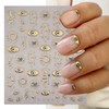 IDDFEVE Evil Eye Nail Art Stickers - Gold Sun &