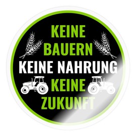Spreadshirt No Farmers No Food Statement Sticker 10 x 10 cm Glossy Transparent