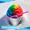 Concession Essentials 8'' Unwrapped Snow Cone Spoon Straw Assorted Bright