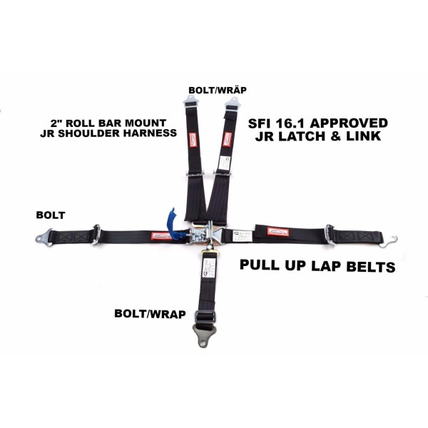 RACERDIRECT.NET JR RACING HARNESS SFI 16.1 5 POINT LATCH &