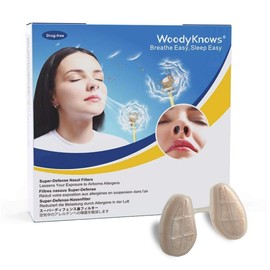 WoodyKnows Super-Defense Nasenfilter, Hilfe bei saisonalen Allergien und industrieller Verschmutzung, Schutz in öffentlichen Verkehrsmitteln und bei der Haustierpflege (Rund, S, 6 Pack)