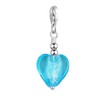 Nenalina 712024-002 Murano Glass Heart Lobster Clasp Charm Pendant for