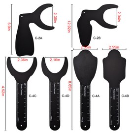 6 Pcs Dental Photography Contraster, 6 Size Black Background Board Dental Photo Contrast Kit, for Palatal Photo Contrast