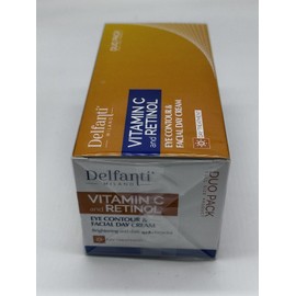Delfanti Vit. C & Retinol Eye Contour And Facial Day Cream Duo Pack NIB Sealed