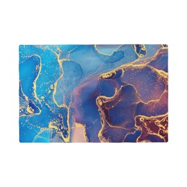 Jbofyee Marble Print Placemats Set of 6 Table Mats Tableware Place Mats for Home Kitchen Party Dining Decor, Non-Slip Heat-Resistant Washable