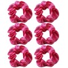 OTYOU 6 Pack Shiny Polka Dots Metallic Hair Scrunchies Rich
