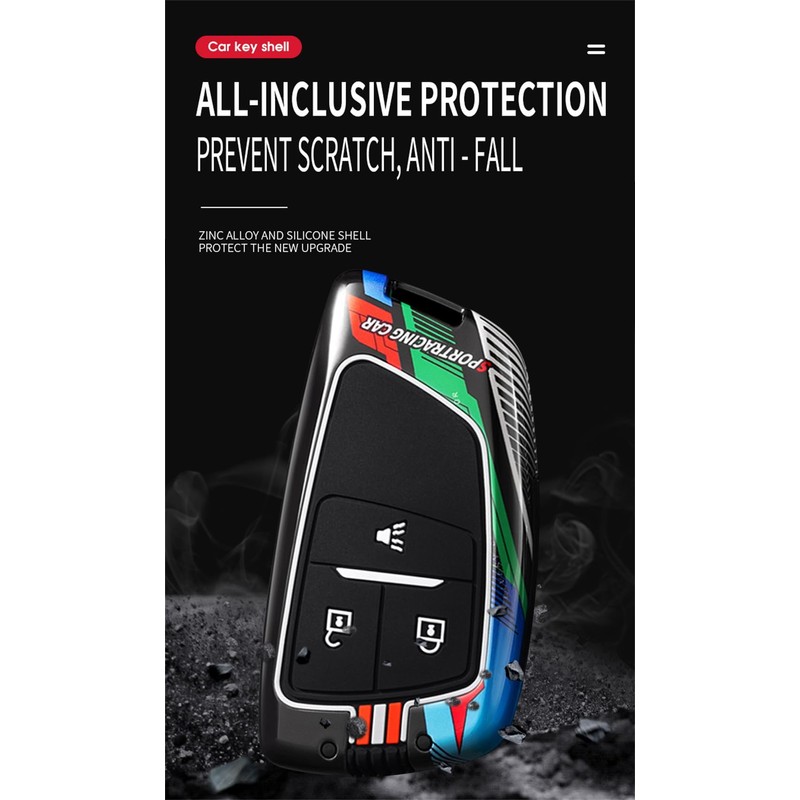 HIBEYO Key Fob Cover Compatible with Buick Envision GMC Yukon