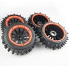 Orange Beadlock Knobby Digger Tires Wheels for Rovan HPI Baja