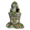 Rosewood Polyresin Moss Covered Stone Head Aquarium Ornament, Small
