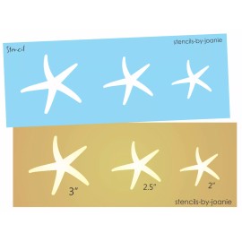Stencils by Joanie Joanie Beach Stencil 3 Starfish Seashell Tropical Ocean Lake House Sand DIY Sign