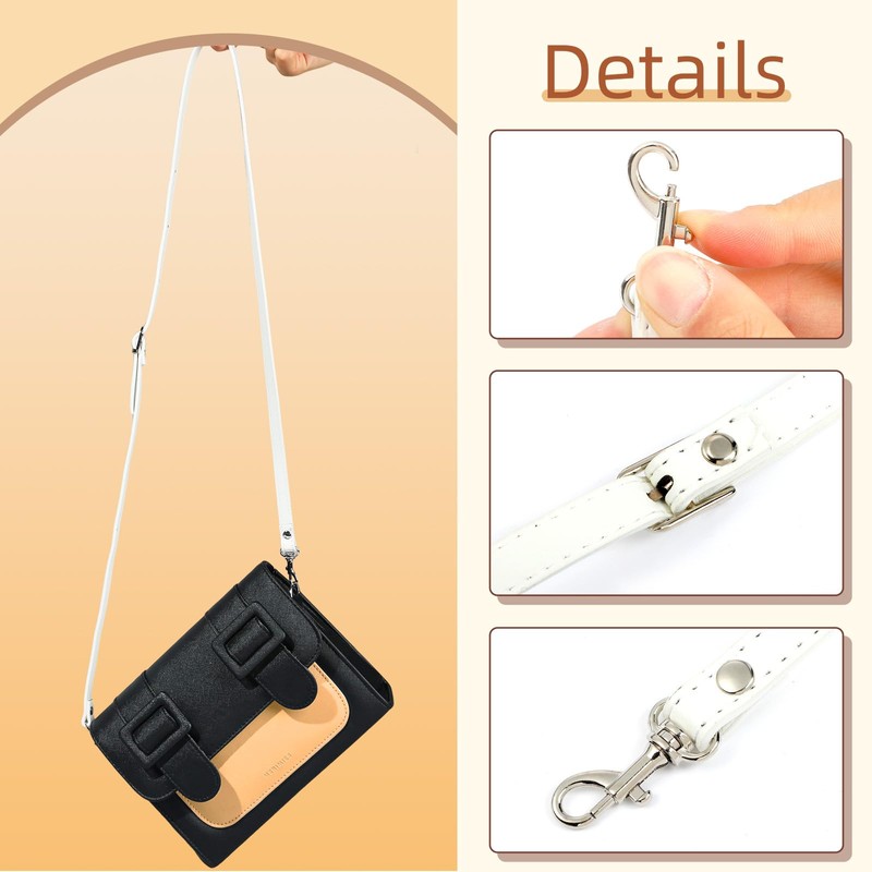 RAYNAG Leather Crossbody Strap Replacement, Adjustable Purse Strap, Handbag Shoulder