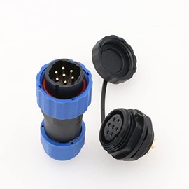 SZRMCC SD20 Waterproof Connectors 7 Pin 10A Panel Mount Circular Aviation Cable Connector Industrial Male Plug Female Socket LED Outdoor Wire Connector