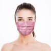 50Pack Sparkly Pink Disposable Face Masks, Cute Face Masks for