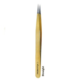 Alluring Gold Tweezers for Eyelash Extension - Straight
