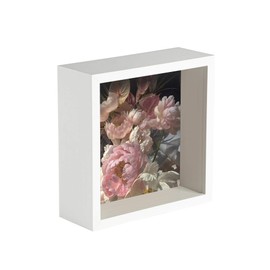 Nicola Spring Box Photo Frame - 6 x 6 Square Acrylic Frame - White