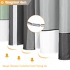 BTTN Sage Green Fabric Shower Curtain, Modern Geometric Neutral Cloth